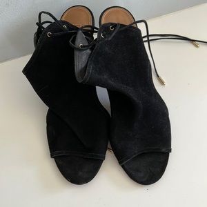Aquazurra Black Suede Heels